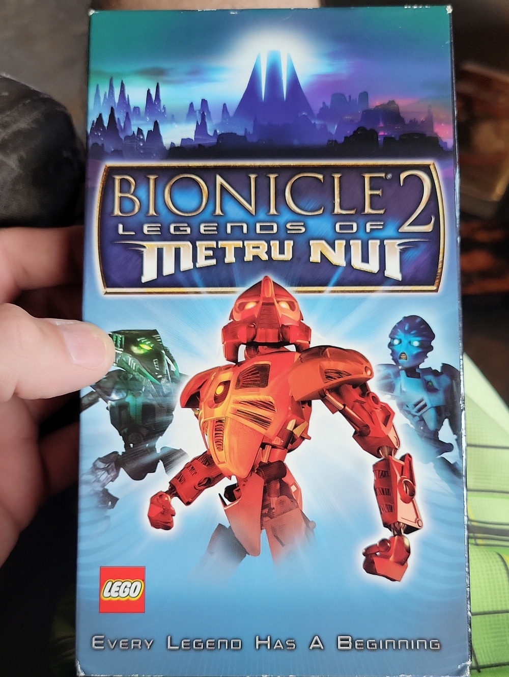 LEGO BIONICLE 2 VHS Cover — Red, Blue, Green
